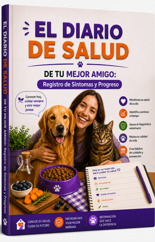 Diario de salud digital para registrar síntomas y progreso de tu mascota
