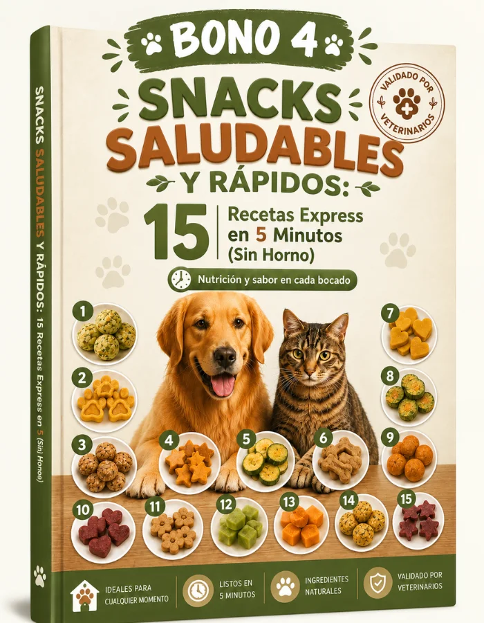 Mini recetario express de snacks para mascotas sin horno